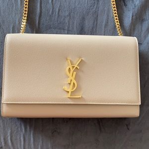 YSL Kate Medium in nude/gold. 100% authentic.